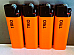 lighters lot of 4 Large slimline neon orange disposable Normal flame
