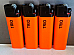 lighters lot of 4 Large slimline neon orange disposable Normal flame