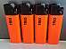 lighters lot of 4 Large slimline neon orange disposable Normal flame