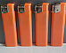 4xlarge  Electronic Lighters gas refillable adjustable flame solid colour Orange