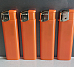 4xlarge  Electronic Lighters gas refillable adjustable flame solid colour Orange