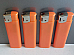 4xlarge  Electronic Lighters gas refillable adjustable flame solid colour Orange