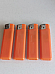4xlarge  Electronic Lighters gas refillable adjustable flame solid colour Orange