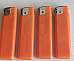 4xlarge  Electronic Lighters gas refillable adjustable flame solid colour Orange