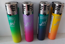 clipper lighters  Jet flame gradiant set of 4  WINDPROOF Adjustable flame collec