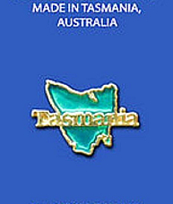 Tasmania Map Brooch 3D Pewter