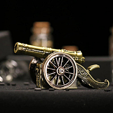 Cannon style windproof lighter collectable brass