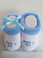 Suki Babys First Socks Personalised Baby Shoes/ Booties  Daddy s Boy