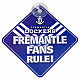 AFL Freemantle Team Fans Rule Car Window Sign fast post