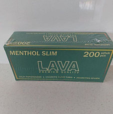 Lava Ultra Slim  Menthol 6.5mm Filter Tubes 200 tubes