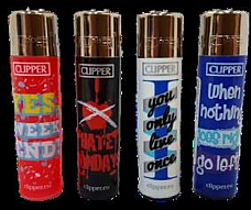 Clipper super lighter gas refillable collectable,set of 4 most reliable lighter