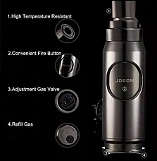 JOBON  Jet Lighter Windproof Refillable  Multiple uses culinary, welding bullet