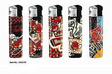 LIGHTER ELECTRONIC GAS REFILLABLE retro lady   x2 fast free postage limited edit