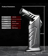 JOBON Welding Torch Jet Lighter Windproof Refillable Butane Gas Baking Cigar