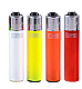4 X Clipper Lighters. set of 4 Lighters  comes with a tube of 6 Clipper flints