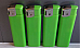 8xlarge  Electronic Lighters gas refillable adjustable flame solid colour Green