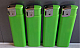 8xlarge  Electronic Lighters gas refillable adjustable flame solid colour Green