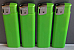 8xlarge  Electronic Lighters gas refillable adjustable flame solid colour Green