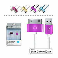Philex, charge/Sync Cable for your iPod/iPhone/iPad + Use for iPod/iPhone/ipad