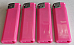 4x large  Electronic Lighters gas refillable adjustable flame solid colour pink