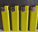 4xlarge  Electronic Lighters gas refillable adjustable flame solid colour Yellow