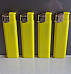 4xlarge  Electronic Lighters gas refillable adjustable flame solid colour Yellow