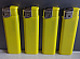 4xlarge  Electronic Lighters gas refillable adjustable flame solid colour Yellow
