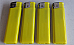 4xlarge  Electronic Lighters gas refillable adjustable flame solid colour Yellow