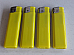 4xlarge  Electronic Lighters gas refillable adjustable flame solid colour Yellow