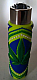 Clipper super lighter gas refillable collectable unique rubber case weed design