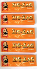 5pk  ZIG-ZAG liquorice papers regular size 5 booklets