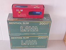 Lava Ultra Slim  Menthol 6.5mm Filter Tubes with tube injector = 400 tubes