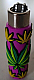 Clipper super lighter gas refillable collectable unique rubber case weed design