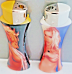 Lady  gas refillable large lighters adjustable flame x 2 fast shipping