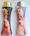 Lady  gas refillable large lighters adjustable flame x 2 fast shipping