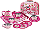 ROSE TIN 15 pce TEA SET IN SUITCASE CH10715C