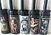 utility lighters set of five jet flame wind proof refillable Ned Kelly pattern