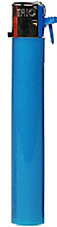 slimline gas refillable normal flame solid colour lighter blue
