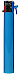 slimline gas refillable normal flame solid colour lighter blue