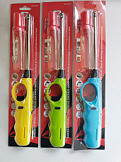 3 BBQ GAS LIGHTERS Refillable comes with 18ml butane gas refill & BONUS CLIPPER