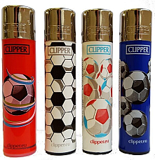 Clipper super lighter gas refillable collectable,set of 4  and a purse or wallet