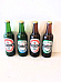 lighters set of 4 collectable Normal flame gas refillable mini beer bottles