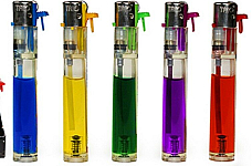 r Colored Butane Gas refillable normal Flame Cigarette Lighter Bulk 50  Pack