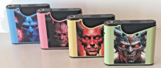 electronic blowtorch large  refillable lighters 4 pattern set metal collectabl