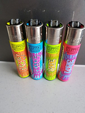 Clipper  4 Love Peace Vibes Flo Refillable Lighters  collectable set of 4+ bonus