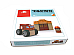 Top Bright Childrens Wooden 19pc Building Block Toy Red Fire Station & Truck