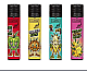 clipper lighters  Jet flame STONED YUM set of 4  WINDPROOF Adjustable flame COLL