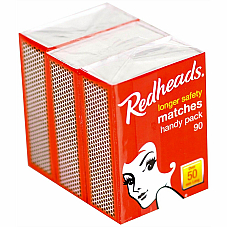 Redheads Handy Pack Matches  3 Pack x 2 = 6 packs