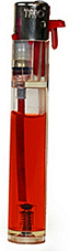 slimline gas refillable normal flame see through lighter Red