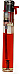 slimline gas refillable normal flame see through lighter Red